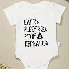100% Cotton Baby Bodysuits Soft Crew Neck Baby Onesies