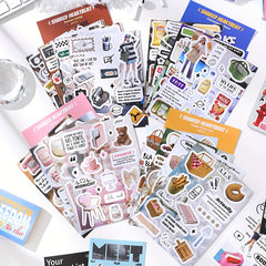 4pcs DIY Magazine Hand Account Art Sticker