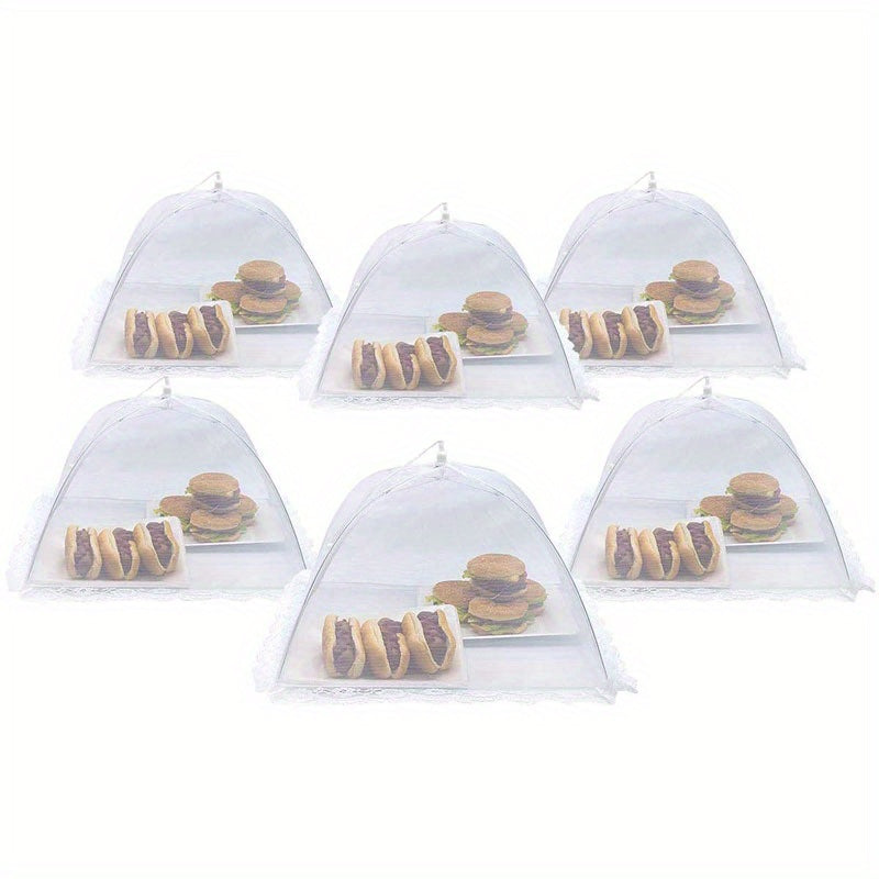 6pcs Large Outdoor Food Cover Mesh Screen Tents Umbrella Fly Food Covers