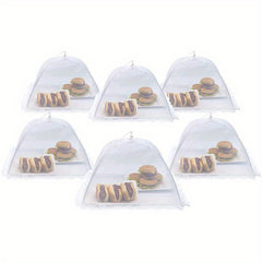 6pcs Large Outdoor Food Cover Mesh Screen Tents Umbrella Fly Food Covers