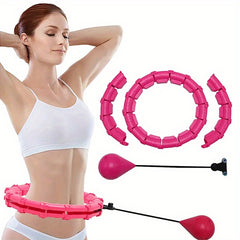Adjustable Weighted Fitness Hoop for Abdomen Workout & Weight Loss