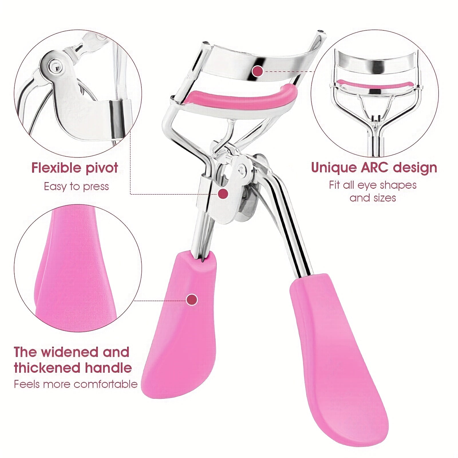 Professional Eyelash Curler Kit with 10 Replacement Pads