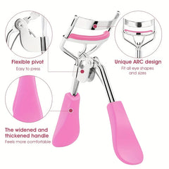 Professional Eyelash Curler Kit with 10 Replacement Pads