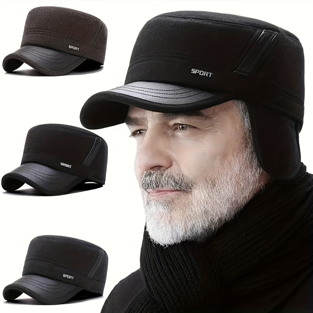 Winter Casual Windproof Warm Flat Cap for Men