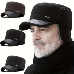 Winter Casual Windproof Warm Flat Cap For Middle aged And Elderly Men