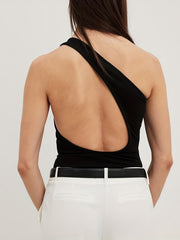 One Shoulder Strap Slimming Bodysuit Seamless Backless Body Shaper