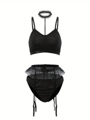 Sexy Bra & Panty Garter Lingerie Set