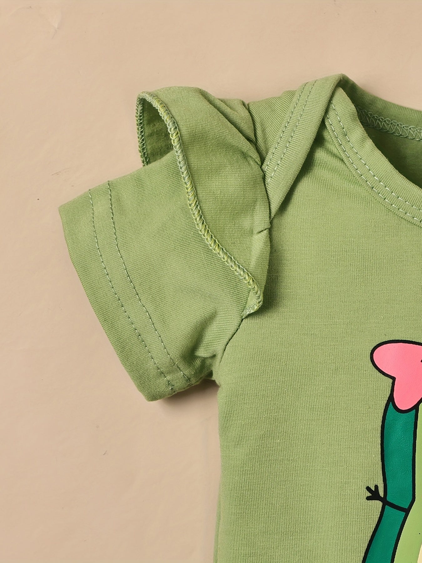 Baby Girls Avocado Sunflower Romper Outfit