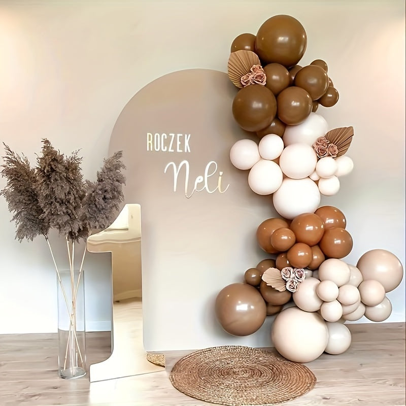 22pcs 25.4cm Brown Matte Thickened Latex Balloon Wedding Party Decoration