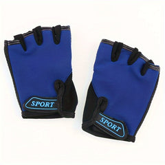 Kids' Half Finger Sports Gloves for Ages 5-12