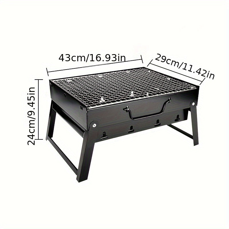 Foldable Campfire Grill for Outdoor Camping Picnic BBQ Home Charcoal BBQ Grill