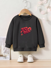 OERYUI Heart Chocolate Graphic Sweatshirt Kids Clothes Christmas