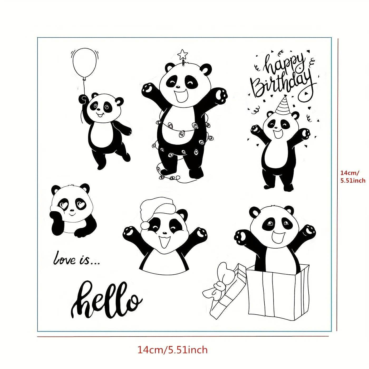 Panda Blessing Stamp - Halloween Christmas Gift