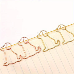 40pcs Puppy Paper Clips Cartoon Paper Clips School Stationery