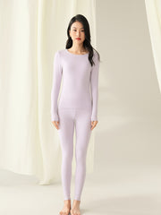 Women's Thermal Underwear Set Long Sleeve Crew Neck Tops & Pants