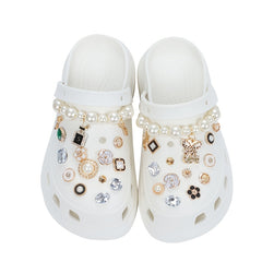 25pcs Crystal Shoe Charms Clog Shoes Decoration Bling Chain Jewelry Accessories