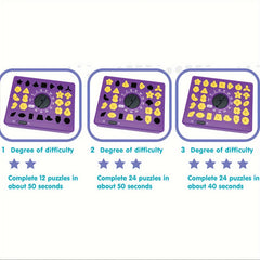 Pop Up Board Game with Shape Puzzles - Family Education Toy