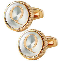 Men's Golden Letter Cufflinks Business Casual