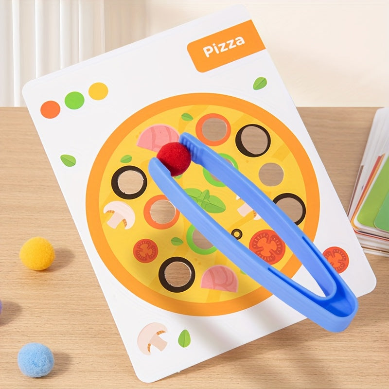 164pcs Sorting Ball Game for Kids Soft Flock Counting Balls Sensory Learning Toy