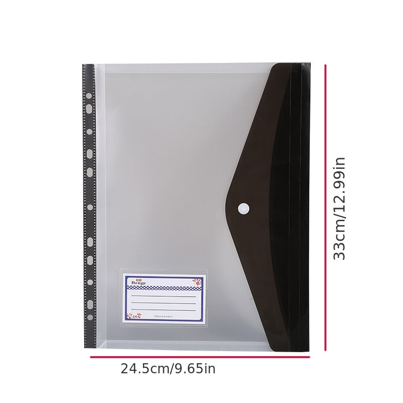 Stationery Bag Document Holder File Pockets A4 Folder Blinder Protectors