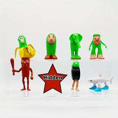 8pcs Italian Brainrot Plastic Toy Figures Desktop Ornaments