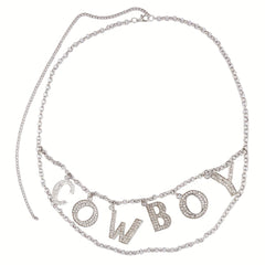 Cowboy Rhinestone Inlaid Belly Chain Dress Pants Accessory