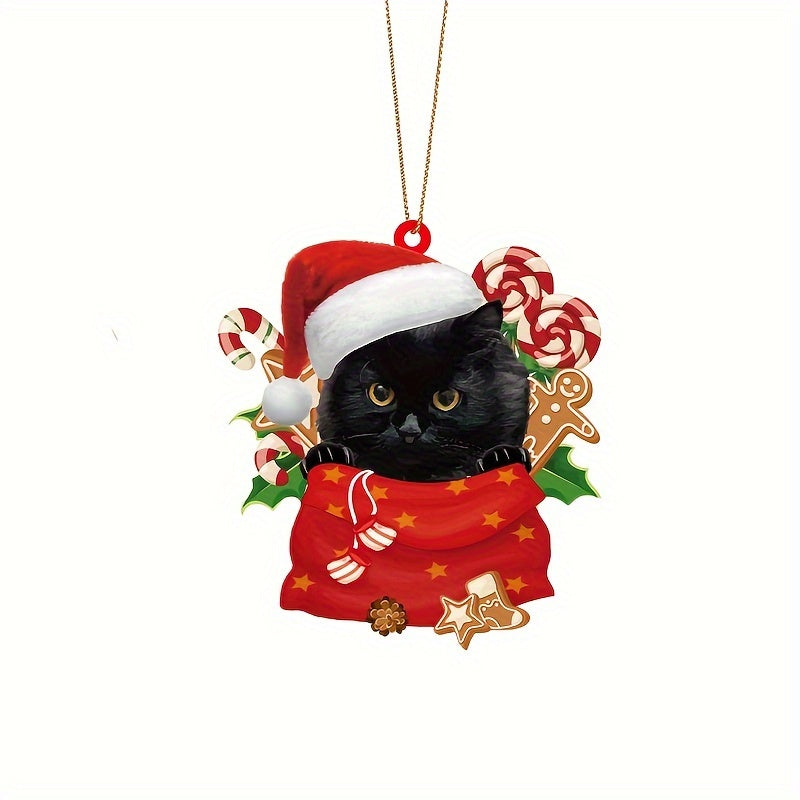 Cat Acrylic Pendant Christmas Tree Decorations