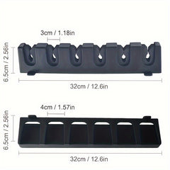 2pcs Wall Mounted Fishing Rod Holders For 6 Rods Storage