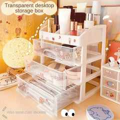 Transparent Cosmetic Storage Box Drawer Lipstick Organizer