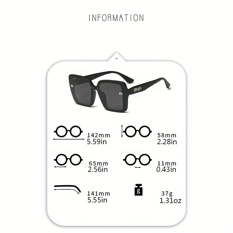 Glitter Square Sunglasses UV400 Sun Shades for Driving Travel