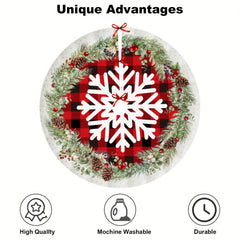 1pc Christmas Tree Skirts Farmhouse Decorations