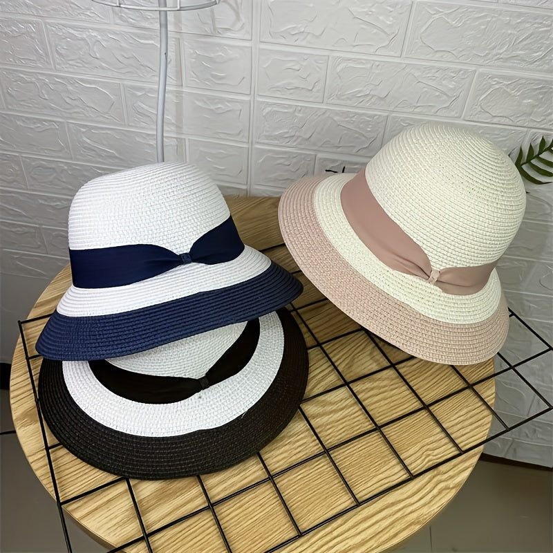 Straw Fisherman Hat Outdoor Sun Protection Beach Vacation Hat