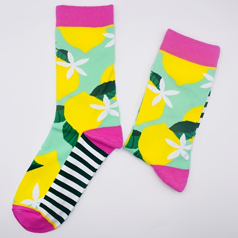 Funny Pattern Cotton Mid Tube Socks Women's Socks