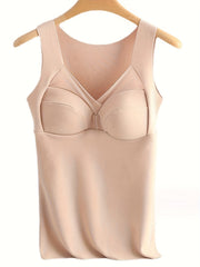 Mesh Thermal Underwear V Neck Sleeveless Top Women's Lingerie