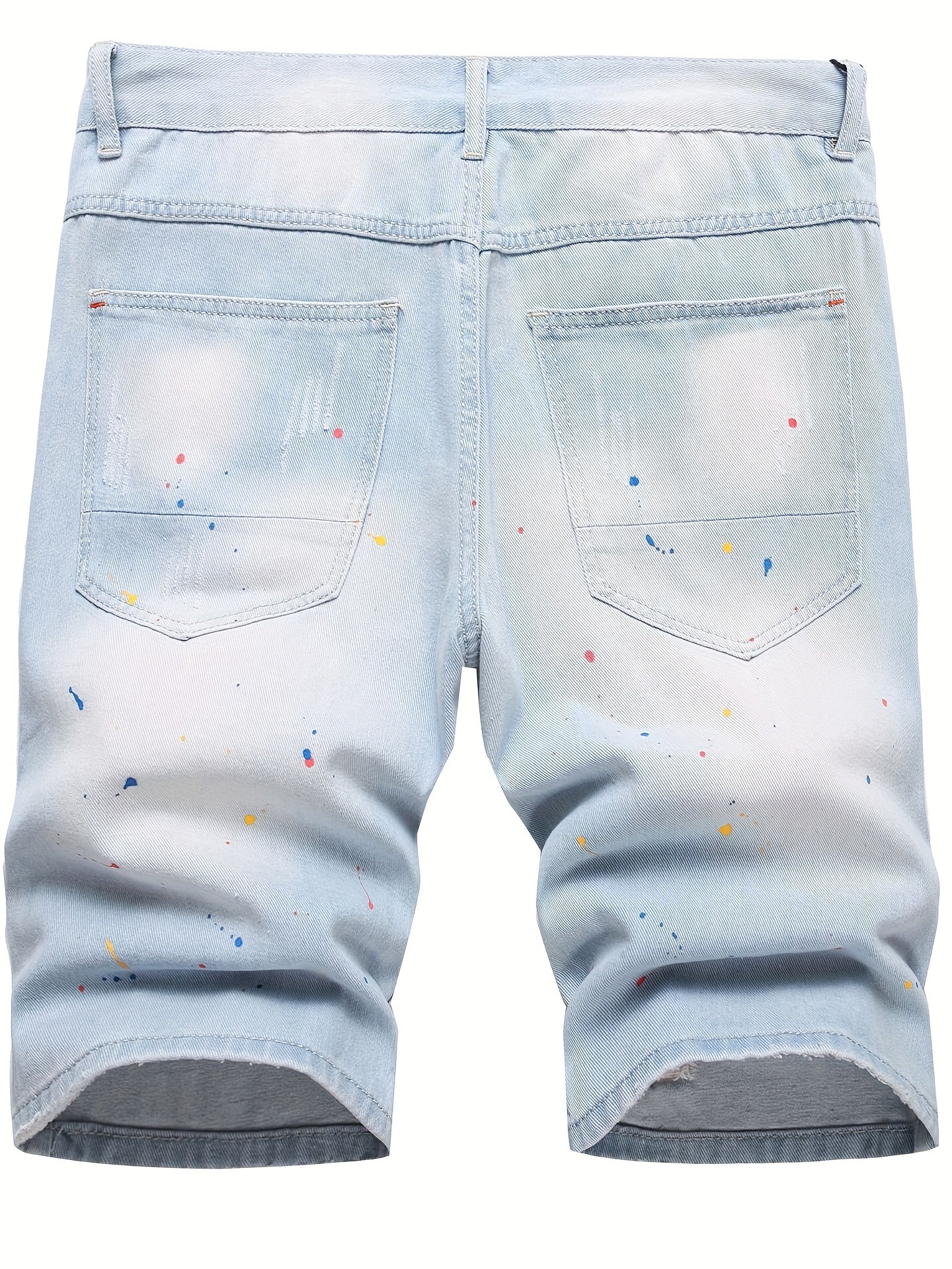 Distressed Denim Shorts Men s Street Style Summer Wear