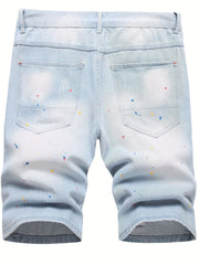 Distressed Denim Shorts Men s Street Style Summer Wear