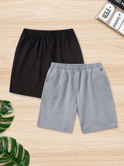 2pcs Boys Comfortable Quick-drying Shorts for Summer