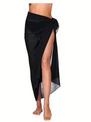 Solid Beach Wear Sarong Skirt Women's Clothing