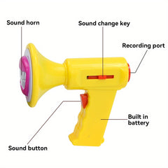 Mini Kids Voice Changer Toy 6 Sound Effects Megaphone Trick Joke T
