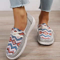 Women's Lace-up Loafers Lightweight Slip On Shoes