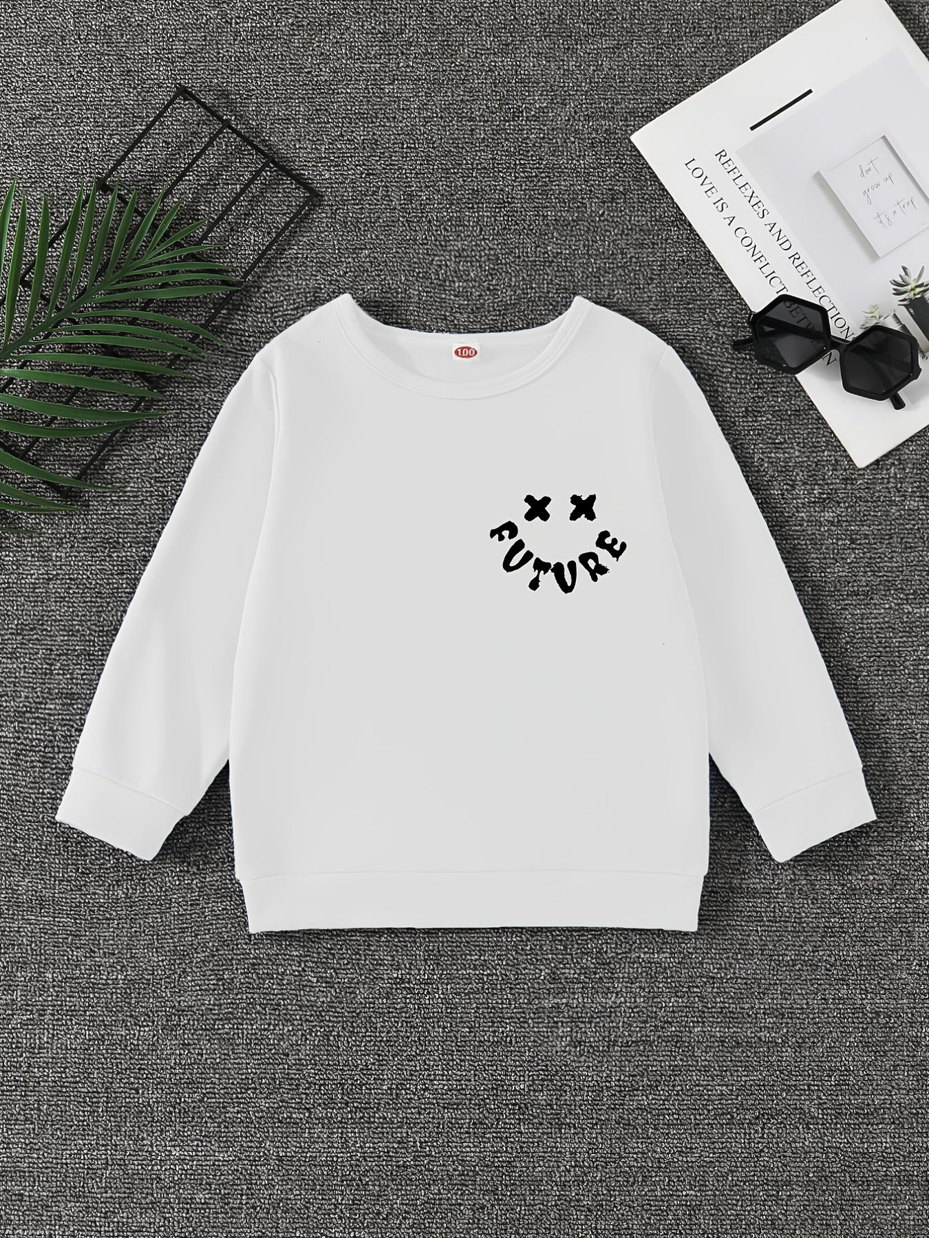 Boys Casual Pullover Sweatshirt Long Sleeve Crew Neck Tops