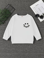 Boys Casual Pullover Sweatshirt Long Sleeve Crew Neck Tops