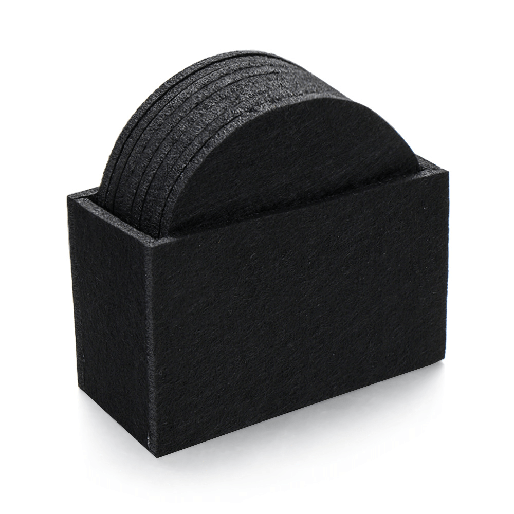 8 Drink Coasters Cup Mat With Holder Non slip Anti scalding