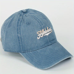 Unisex Sunshade Wide Brim Baseball Cap with Letter Embroidery
