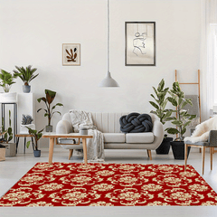 Rose Pattern Large Area Carpet for Living Room Bedroom