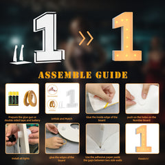 Luminous Marquee Numbers 0-9 Birthday and Anniversary Decoration