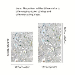 3D Colourful Window Privacy Film Glass Window Cling Decorative Sticker 17.7x39