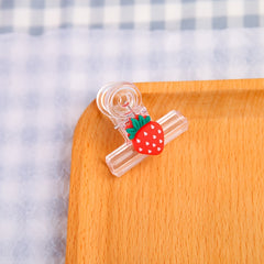 3pcs Cartoon Transparent Student Paper Clip Creative Plastic Snack Seal Clip