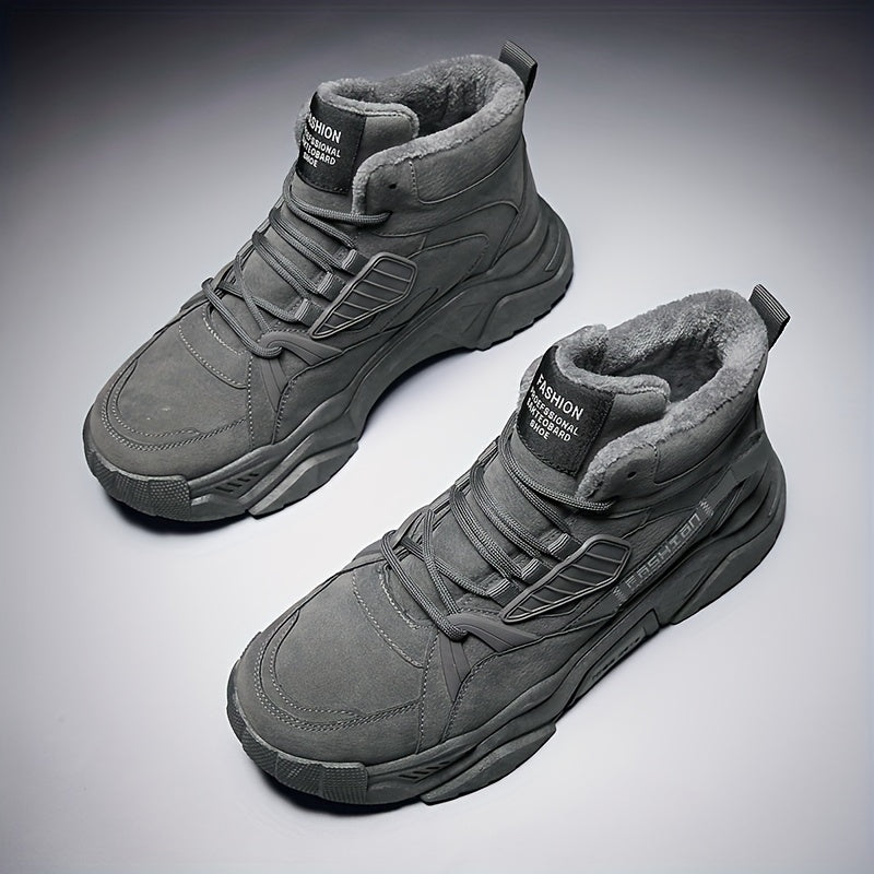 Men's Ankle Boots Sneakers With Fuzzy Lining