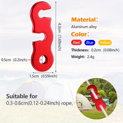 30pcs Aluminum Guyline Cord Adjusters for Camping Hiking Back